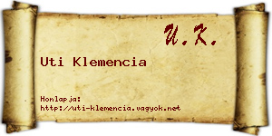 Uti Klemencia névjegykártya